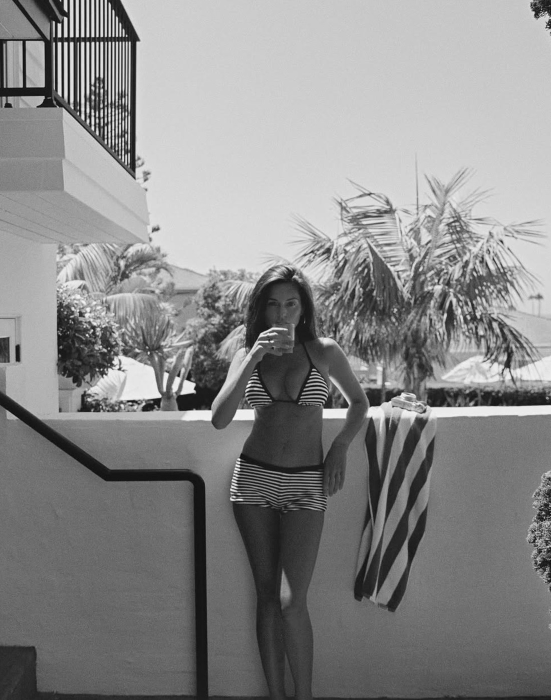 A serene poolside moment